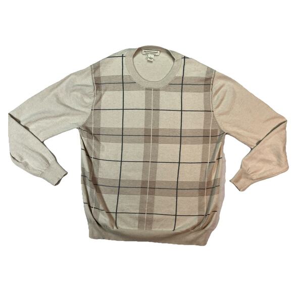 Grandpa Sweater Cotton Cashmere Blend Quite Luxery Preppy Old Money Size Large - Picture 1 of 11